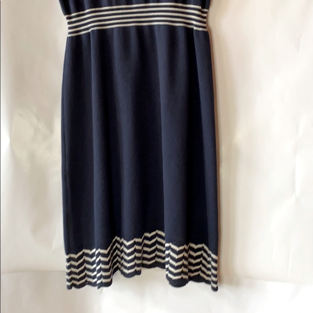 kate spade Navy Polo-Style Midi Dress with White Trim - Picture 6 of 9